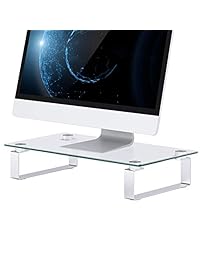 Soporte elevador de monitor con ventilación de metal para ordenador, portátil, escritorio, iMac, impresora con 14,5 plataforma de 4 pulgadas de altura Paquete de 1