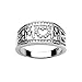 Myhouse Women Girls 18k White Gold Plated Rhinestone Heart Ring MOM Letter Ring For Mother's Day Gifts (9)