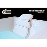The Original GORILLA GRIP (TM) Non-Slip Spa Bath Pillow Featuring Powerful Gripping Technology, 19.5" x 15", Luxury 3-Panel Design.