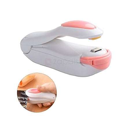 Sevenamaze Hr Amaze Plastic Mini Portable Sealing Heat Handheld Packaging Bag Impulse Sealer Kitchen Tool (H34, White)