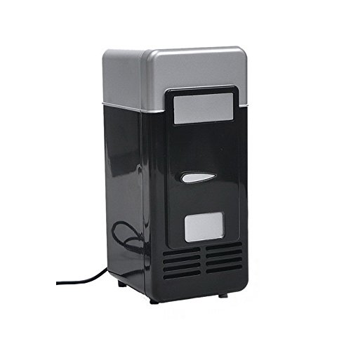 Click Here to See More Images Mini USB Fridge - Dual-Function Refrigerator for Cooling and Warming Drinks (Black)
