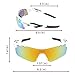 DUCO Polarized Sports Cycling Sunglasses for Men with 5 Interchangeable Lenses for Running Golf Fishing Hiking Baseball