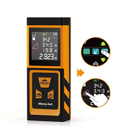 Laser Measuring Tape,Morpilot 229FT Laser Measure with Touch Screen Function,Laser Measure Device with Pythagorean Mode, Measure Distance, Area, Angle Volume Calculation