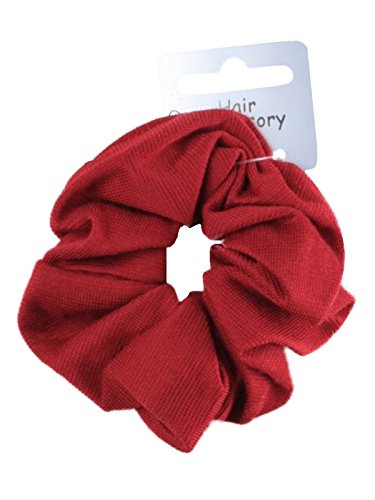 Burgundy Soft Jersey Fabric Hair Scrunchie Bobble Elastic Hair Band