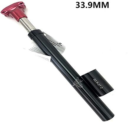 YTONG Cycling Suspension Seat Post, Road Track Bicycle Shock Absorber Seat Tube, for Most Bicycle E-Bike, Mountain Bike, Mtb City Bike (27.2/28.6/30.0/30.4/30.8/31.6/33.9mm),Red,33.9 * 350mm