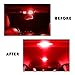 LEDKINGDOMUS 20 Pcs 42mm 8SMD Festoon LED Interior Map Dome Lights Bulbs 211-2 578, Color Red