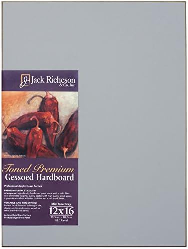 Jack Richeson Richeson Mid Grey Toned Gessoed 1/8" Hardboard 12"x16"