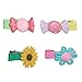 Hair Clips Barrettes Ribbon Bows - 12 pcs of Uniquely Designed For Baby, Toddler, and Young Girls