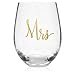 Mr and Mrs Stemless Wine Glasses Set of 2 for Married Couples, His & Hers, Wife & Husband, Bride & Groom, Engagement, Wedding and Anniversary Gifts & Presents; 20 Oz Coffee Cup Mugs by Gift Boutique