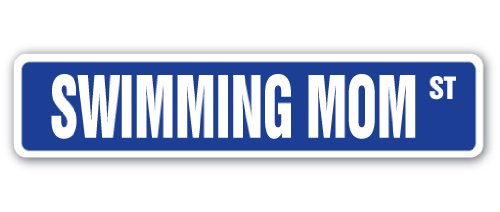 Swimming MOM Street Decal Swim Team Coach Speedo Practice | Indoor/Outdoor |  7" Wide