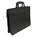 Top Handle Business Briefcase Bag Oxford Fabric Office Meetting Travel Use File Bills Document Expanding Storage Organizer Holder A4 Size File Folder Carrying Case Handbag (Black HB415)