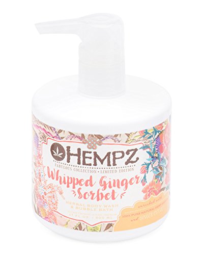 Hempz Whipped Ginger Sorbet Herbal Body Wash & Bubble Bath, 17 Oz.