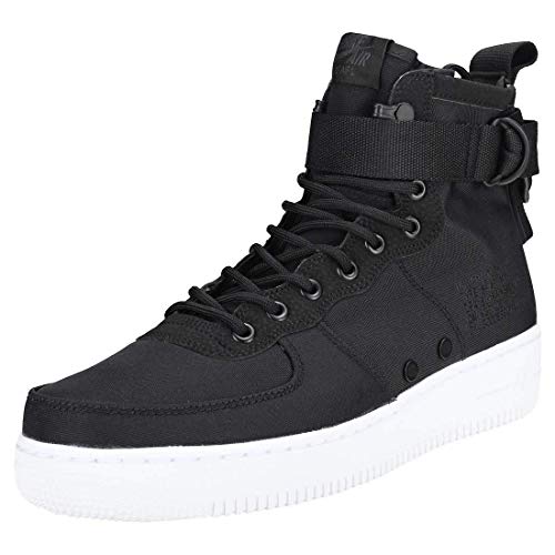 nike sf af1 mid black nylon and white