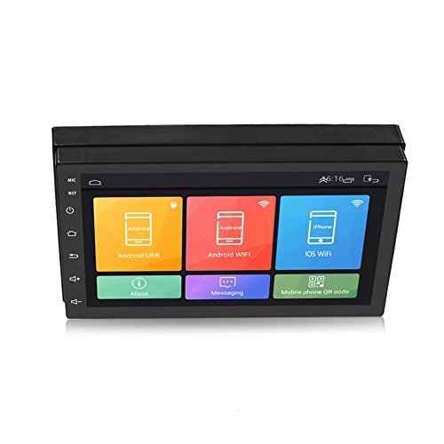 Johlycao Car GPS Navigation 7 Inch One-Piece Device HD 1024x600 Bluetooth Support Mobile Phone Running Memory 1G Quad-Core for System Android