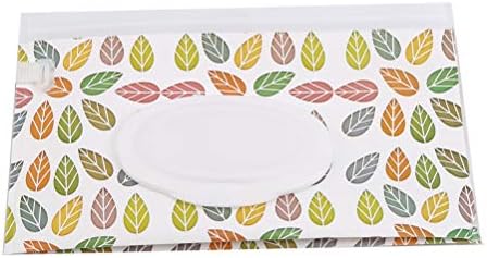 JIFNCR Wipes Carrying Case Leaves Pattern Wipes Container Travel Portable Eco-friendly Wet Wipes Bag Clamshell Cosmetic Pouch