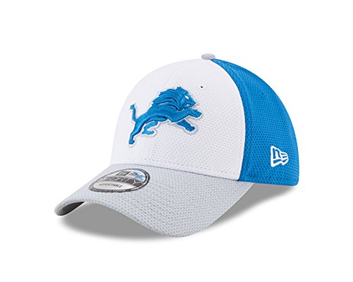 NFL Detroit Lions Perf Block 2 9FORTY Adjustable Cap, One Size, White/Team Color