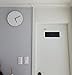Simple Modern White Round Wooden Wall Clock 11 inch Non-Ticking one AA Battery Powered (Time Bars)