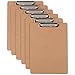 Letter Size Clipboard (6 pack) with Low Profile Clip and Rounded Corners, Fiberboard MDF Hardboard Great for Schools, Office or Silent Auctions by Atlantic Trading Company