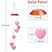 Loving Heart Solar Wind Chimes Outdoor Hanging - Waterproof Solar Powered LED Changing Lights Color Mobile Romantic Wind-Bell 6 Heart-Shaped Wind Chimes Gifts for Home, Party, Night Garden Decoration