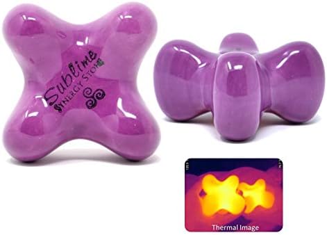 Sublime (Amethyst)(Single) Synergy Stone - Contoured Hot Stone Massage Tool - Relaxing and Therapeutic for Neck, Back, Legs, Feet - Ultra-Smooth for Massage on Skin with Oil or Over Clothes