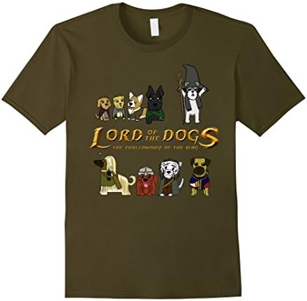 Men's Lord of the Dogs - The furrlowship of the ring XL Olive