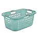 Sterilite 6 Pack Plastic Laundry Basket Clothes Hamper, 2 Bushel, Ultra, Aqua Chrome