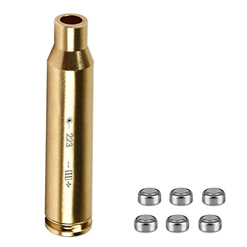 ADAFAZ Laser Bore Sight Cal Red Dot Laser Boresighter for 223 5.56mm Rem Gauge Caliber Pistols Rifles