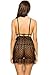 Avidlove Women Sexy Lace Babydoll Lingerie V Neck Chemise Sleepwear Dress Black L
