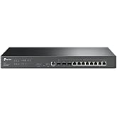 Omada ER8411, Enterprise Wired 10G Dual-Band VPN Router | Up to 10 WAN Ports, High Network Capacity, SPI Firewall, Support Omada SDN, Load Balance, Lightning Protection, 5yr Warranty