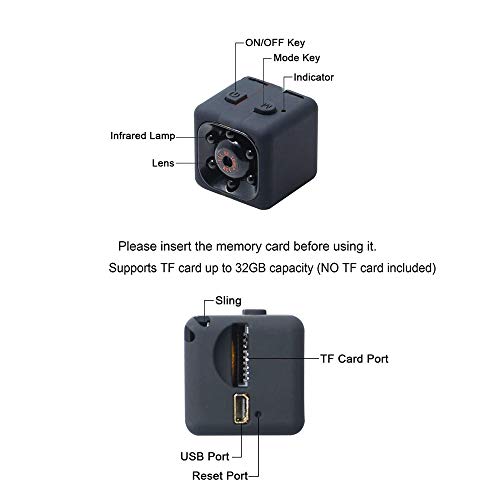 LKSUMPT Hidden Spy Cameras, 1080P Mini Spy Camera with Audio and Video