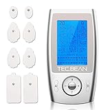 TEC.BEAN Tens Unit FDA Cleared Rechargeable Tens Machine included 8 Electrode Pads Muscle Stimulator Unit Pain Relief Mini Body Massager