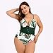 Leadmall Women’s Plus Size Monokini Swimsuit – Ladies Tankini Cutout V Neck One Piece Bikini – Tummy Control Floral Print Bathing Suitthumb 1