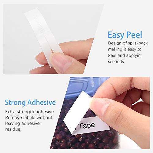 Labelife Compatible Label Tape Replacement for Brother M Tape 12mm 0.47 M Series Tape MK231 MK431 MK531 MK631 MK731, 12mm x 8m for Brother Label Maker Ptouch PT-90 PT-M95 PT-45M PT-65, 5 Color - Thumbnail 3