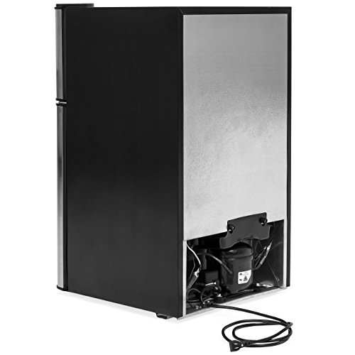 image for Best Choice Products 34in Double Door Stainless Steel Mini Refrigerato