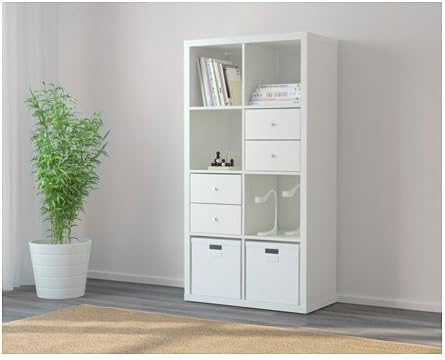 Ikea Kallax Shelving Units Insert With Door 2 Drawer White