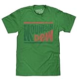 Tee Luv Mountain Dew T-Shirt - Licensed Mt Dew Vintage Tee (Kelly Heather) (XL)