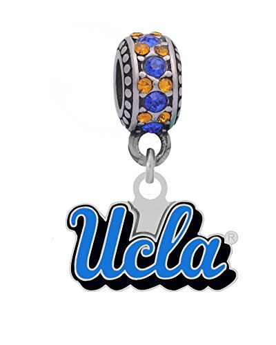 University of California Los Angeles, UCLA Logo Charm Fits Most Bracelet Lines Including Pandora, Chamilia, Troll, Biagi, Zable, Kera, Personality, Reflections, Silverado and More