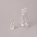 Huaou 50ml Conical Flask with Ground-in Solid Glass Stopper, Pack of 3