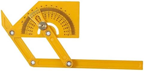 General Protractor, Delaman Angle Finder Multi-Angle Goniometer Miter Gauge Arm Measuring Ruler Plastic Protractor Template Tool