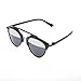 GAMT New Fashion Cateye Polarized Sunglasses For Women Classic Style Black Frame Silver and Grey Lens