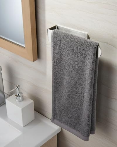 HOLESS - Bathroom Towel Holder - Stainless Steel - Strong 3M Adhesive - No Drilling - Easy to Install - Supports Up to 5 kg - Length 23 cm