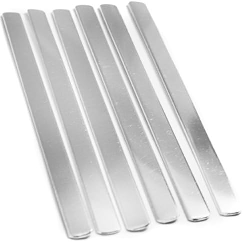 NinjaCrafters 10 (Ten) Aluminum 3/8" Cuff Blanks, 3/8" x 6" Finished Stamping Blanks