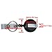 3 X Retractable Pull Chain Badge ID Holder Reel Recoil Key Ring Clip Black