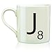 SCRABBLE Vintage Ceramic Letter J Tile Coffee Mug