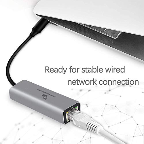 USB C to Adapter to USB C/Thunderbolt 3 to RJ45