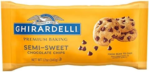 GHIRARDELLI Semi-Sweet Chocolate Premium Baking Chips, Chocolate Chips for Holiday Baking, 12 Oz Bag