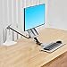 NB North Bayou Sit Stand Desk Converter Height Adjustable Standing Desk Workstation for 22''-35'' Monitor Mount Arm with Keyboard Tray FC35 (White-for 22''-35'' Monitor Within 6.6~19.8 lbs)