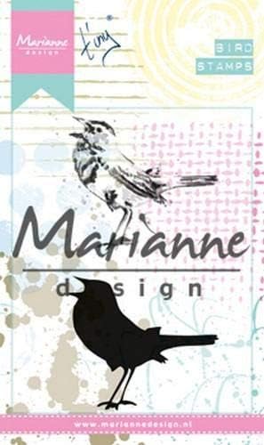 Marianne Design Tiny's Birds 2 Cling Stamp Set, Synthetic Material, Multicoloured, 19.7 x 10 x 0.5 cm, Multicolor