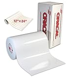 ORACAL Gloss White Adhesive Craft Vinyl for Cameo, Cricut & Silhouette Including Free Roll of VViViD Clear Transfer Paper (6ft x 12