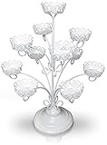 Fancy 3 Tier White Cupcake Stand - Mini Cake Holder